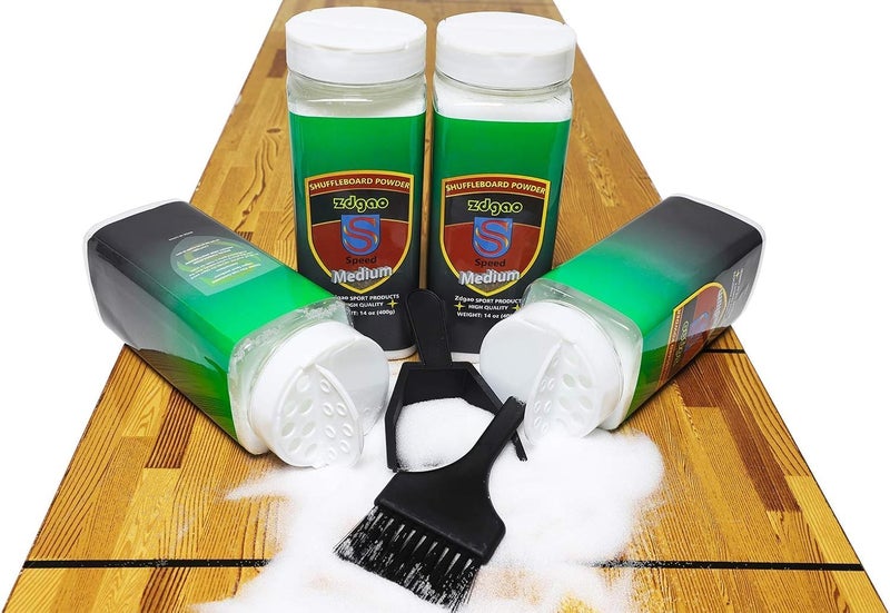 YDDS Store Shuffleboard Wax - Shuffleboard Sand 4 Pack with Mini Brush and Dustpan Set (4 x 14oz) - Image 2
